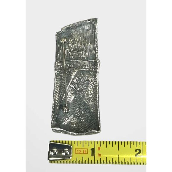 Vtg Mignon Faget Brooch Pin 925 Sterling Retired Zea Holoch Husk 1988 Collection - Picture 11 of 12